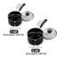Ensemble de casseroles antiadhésives de 1 pte et 2 pte de Cook N Home, casseroles polyvalentes avec couvercle en verre, noir, aluminium