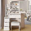 Petit meuble-lavabo moderne avec tabouret 29,2 po Modern