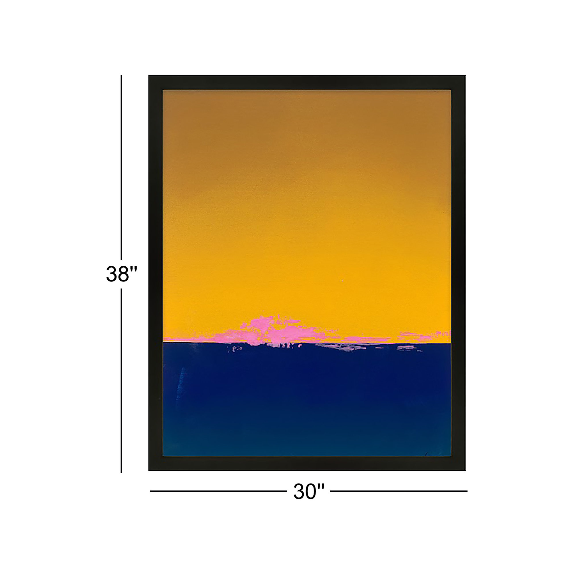 Horizon by Lee Lessem, Black, 38" H x 30" W x 1.25" D