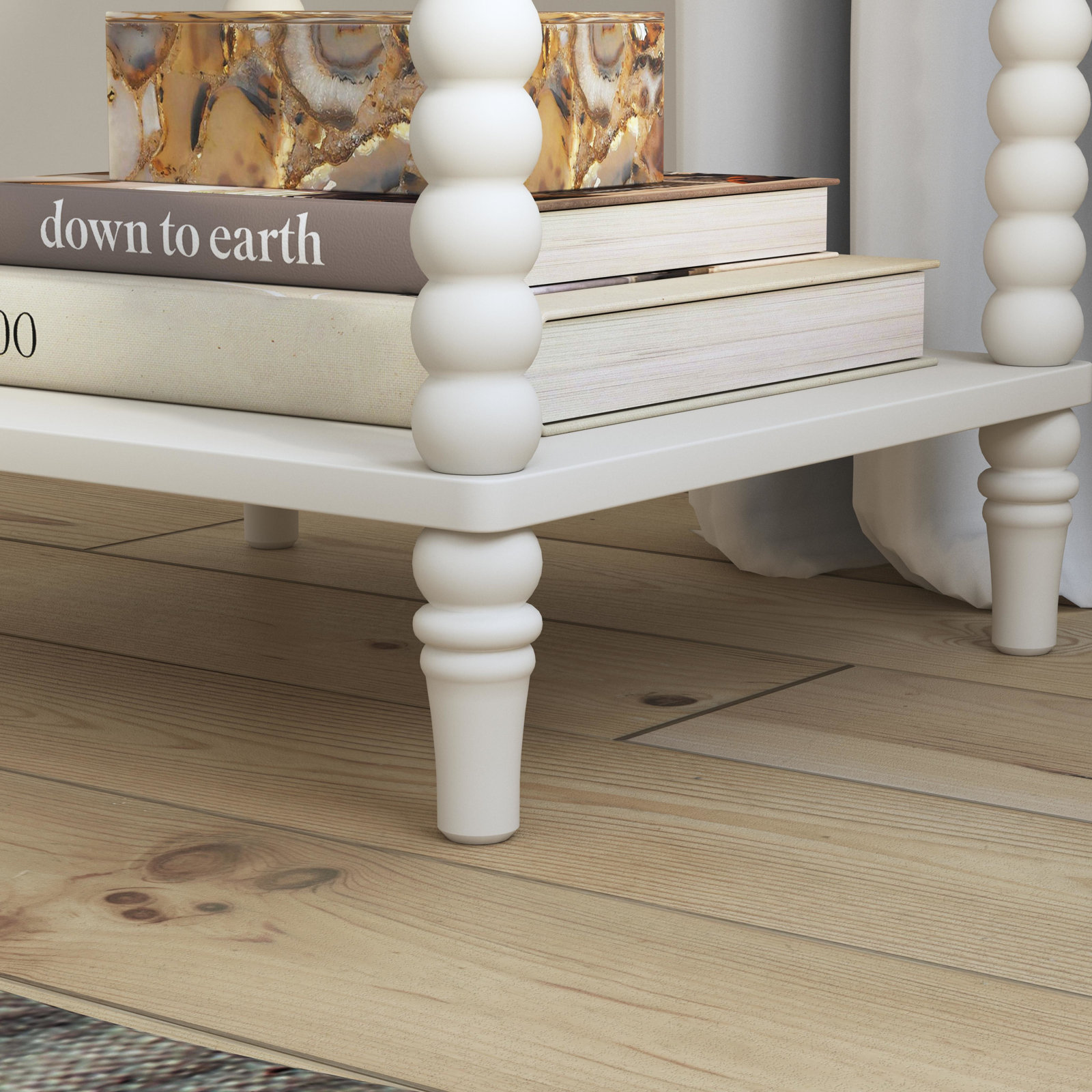 Benbrook 1 - Drawer Spindle Nightstand, White