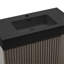 Meuble-lavabo sur pied en chêne fumé 36 po GALAN avec lavabo, grand meuble-lavabo autoportant pour salle de bain moderne, lavabo à une pièce en quartz noir sans drain ni robinet, KD-129669801