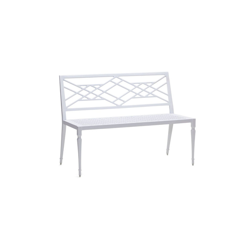 Tuoro Outdoor Bench, Weathered White