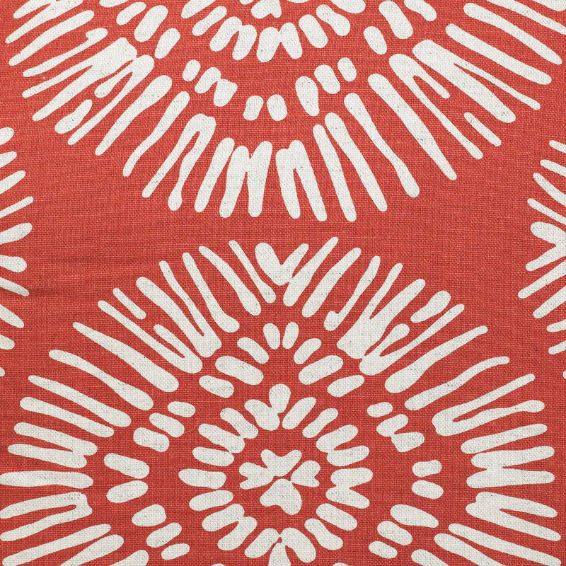 Lanai Pillow Sham Cotton Blend Geometric Sham, King, Red-Orange