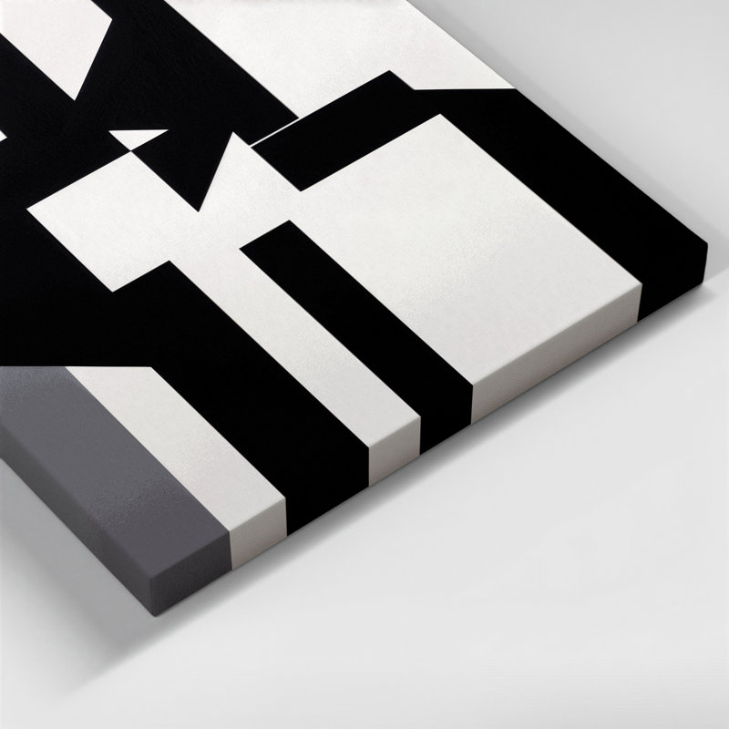 «Abstract Shapes 1», art mural sur toile noire, H 24 po x l 20 po