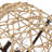 Penland 20-in 4-light Rustic Natural Jute Rope Woven Globe Pendant Light With Brown Canopy