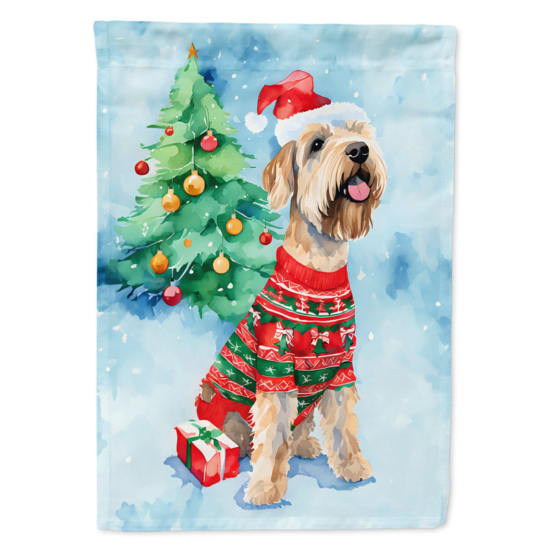 Polyester double face Noël, H 15,5 po x l 11,25 po