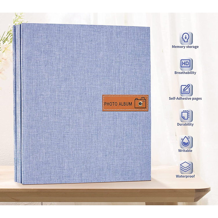 1DOT2 self-adhesive photo album, leather cover self-stick 60 pages