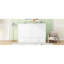 Grand lit escamotable mobile avec tiroir et petites tablettes de chaque côté, blanc