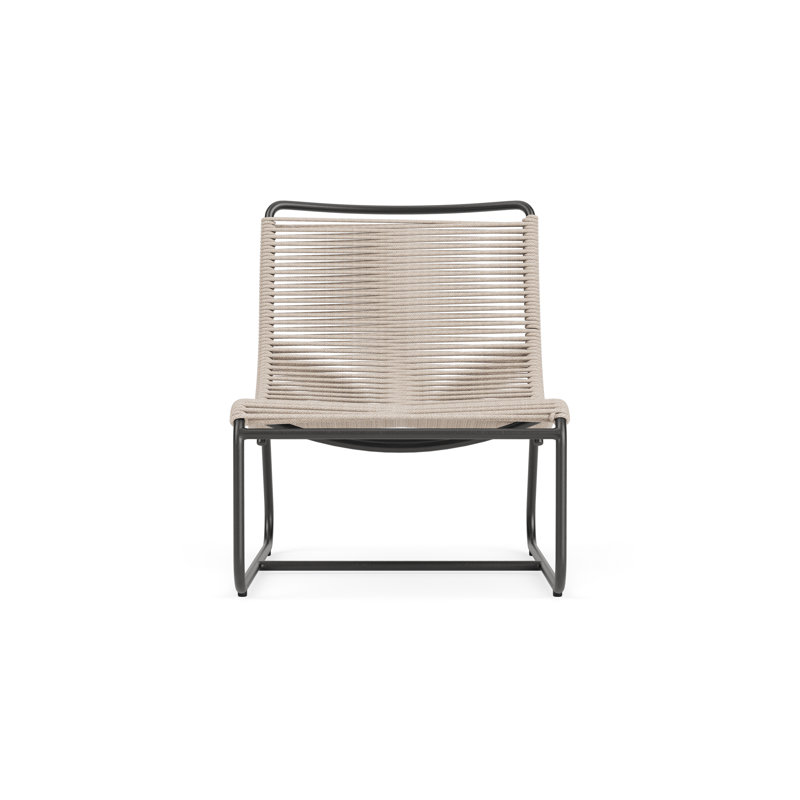 Walter Lamb Outdoor Lounge Chair, Textured Pewter/Pebble