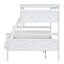 Lit simple superposé au-dessus d'un lit double en blanc pour la chambre à coucher - et sécurisé avec équipement de construction stable-432463080