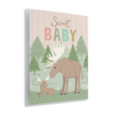 Art mural, Sweet Baby Wild Moose, par Lisa Perry White