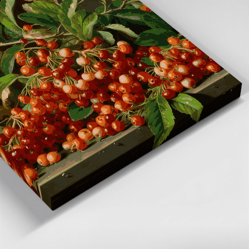 «Fruit Mayhaw», art mural sur toile brune, H 20 po x l 30 po