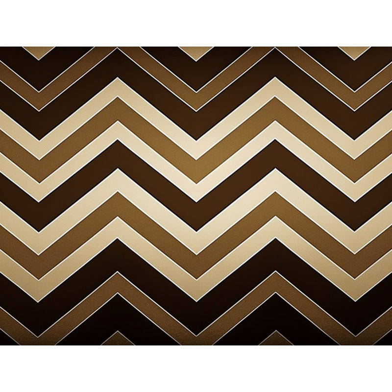 Checkered Comforter, Queen Comforter, Brown/Gold Chevron