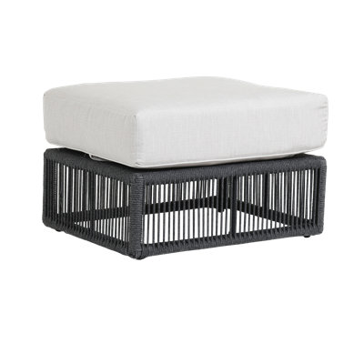 Milano Ottoman with Sunbrella Cushion -  Sunset West, SW4101-OTT-ASH-STKIT
