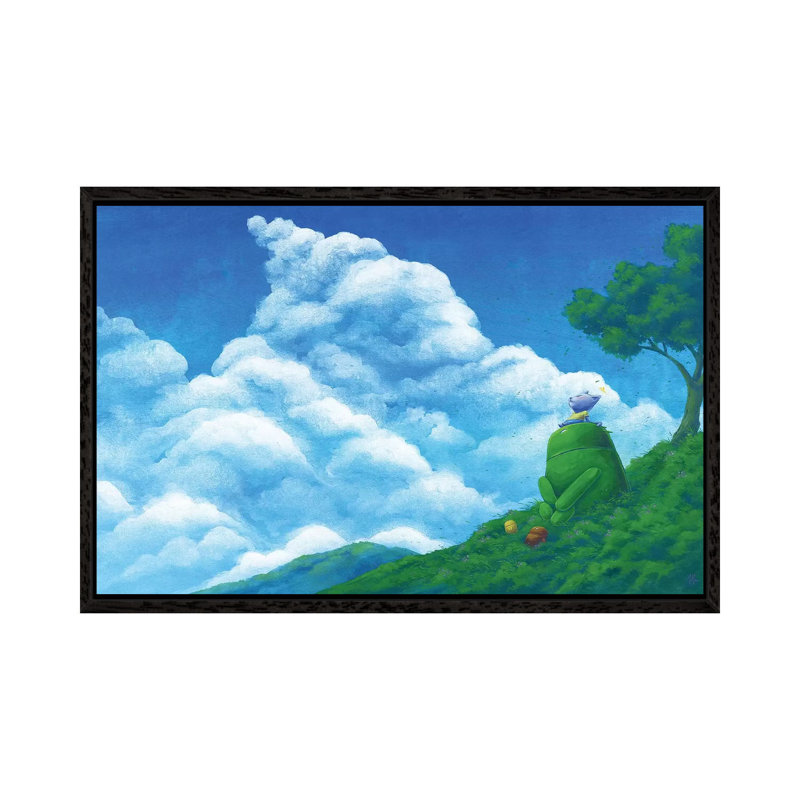 Robot Cloud by Martin Hsu - Painting on Canvas, 66.04 cm H x 45.72 cm W, Black Framed