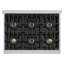 ZLINE Autograph 36 in. Stainless Steel Classic Rangetop with 6 DuoPro Burners and Gold Accents-2085037755-2099678969