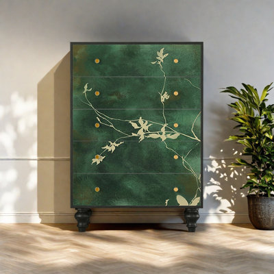 Floral Drawer Storage Chest for Living Room