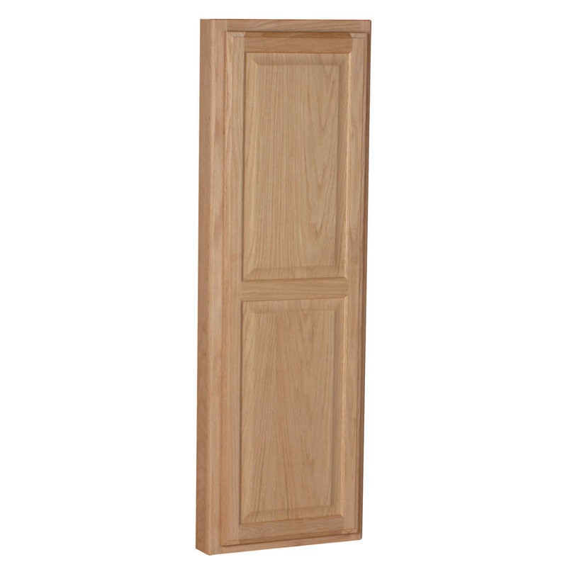 Armoire à repasser murale à finition chêne, Chêne sans finition