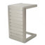 Table d'appoint en forme de C CAPE CORAL ALU, table d'appoint moderne et polyvalente avec structure en aluminium durable et conception peu encombrante-118020220