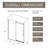 60.In W X 72.In H Frameless Shower Door Single Sliding, 1/4 Inch Thick Clear Tempered Glass Shower Door With Zinc Roller Rail System, Stainless Steel Handle