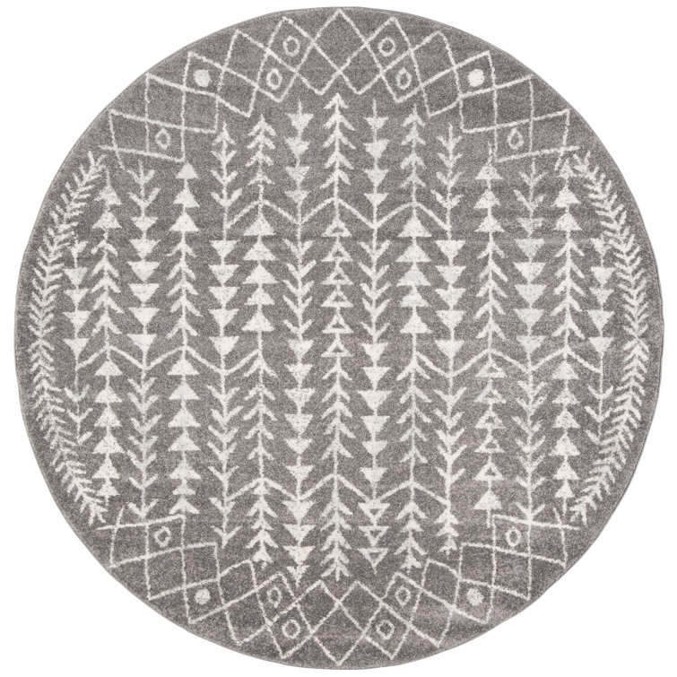 Tapis gris foncé / ivoire Renshaw