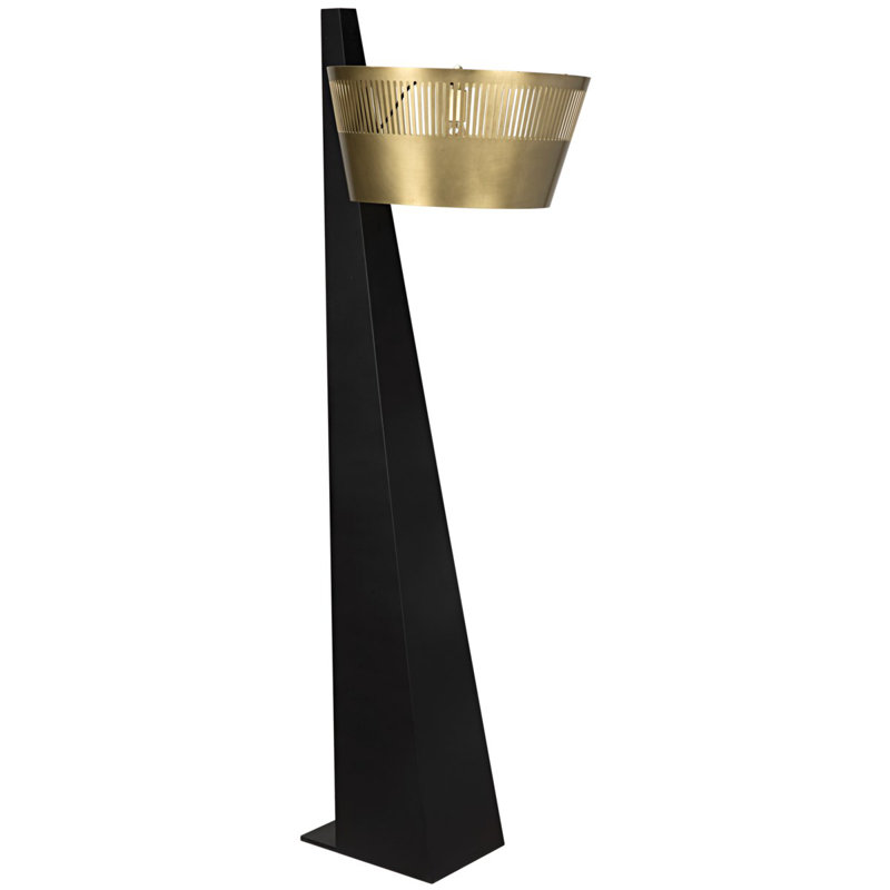 Claudius 68'' Matte Black Novelty Floor Lamp with Outlet