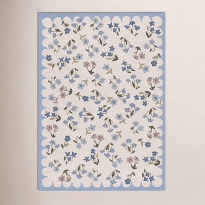 Hand-Tufted Wool Floral Outdoor Rug