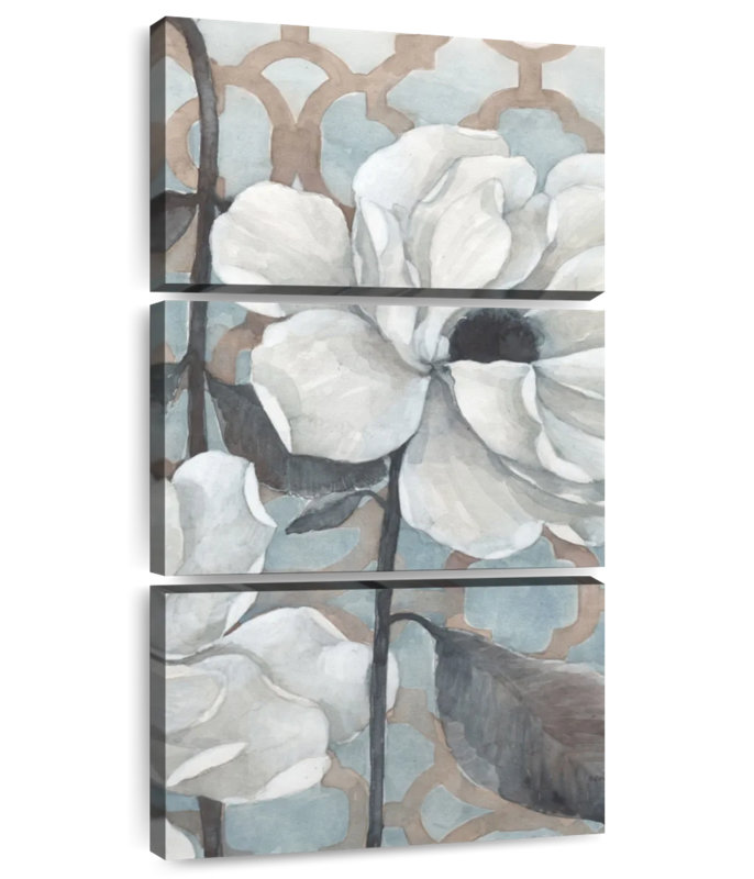 Coquelicots blancs, H 27 po x l 12 po