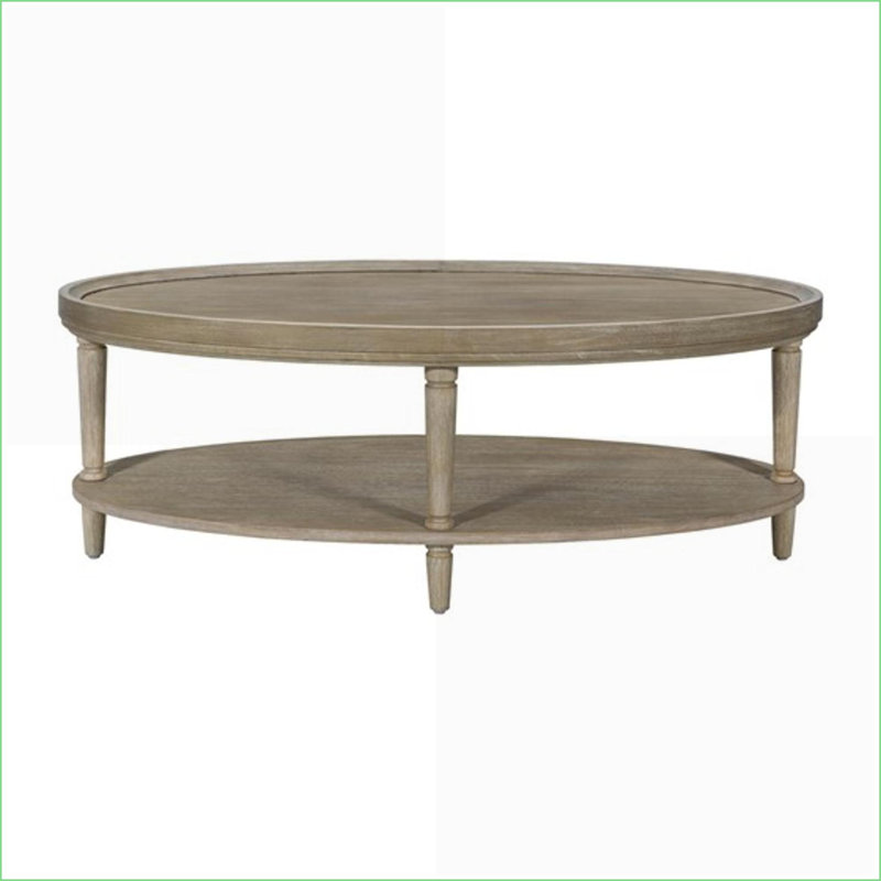 Table basse Bedford Oval - Finition grège récupérée