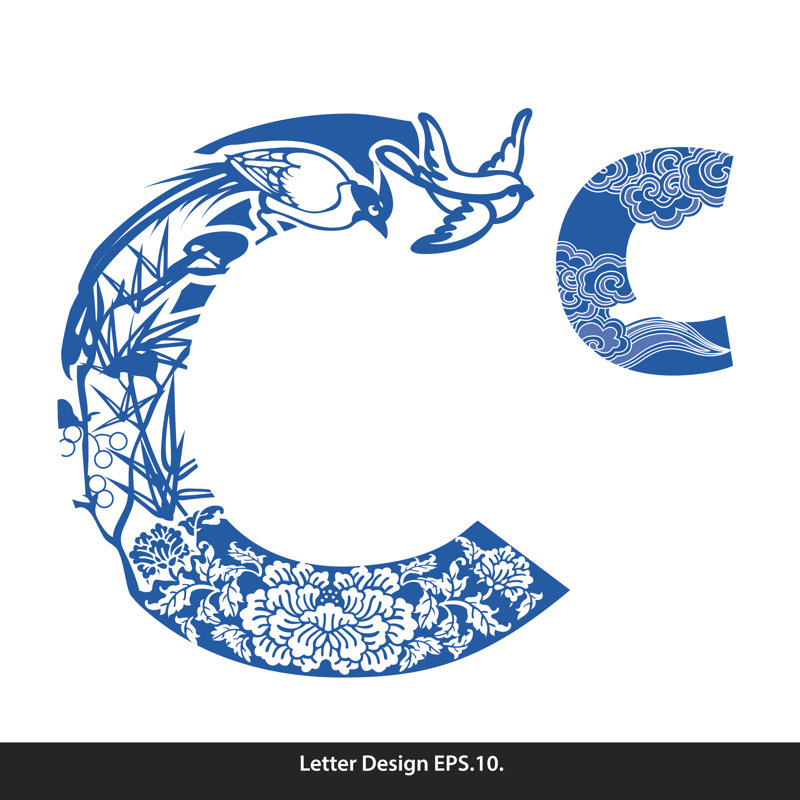 Alphabet Tape C - Impression sur toile tendue, H 12 po x l 12 po