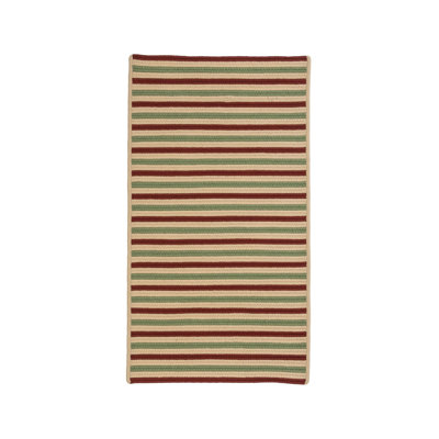 Tapis en polypropylène tissé à la main rayé rouge / beige Aion
