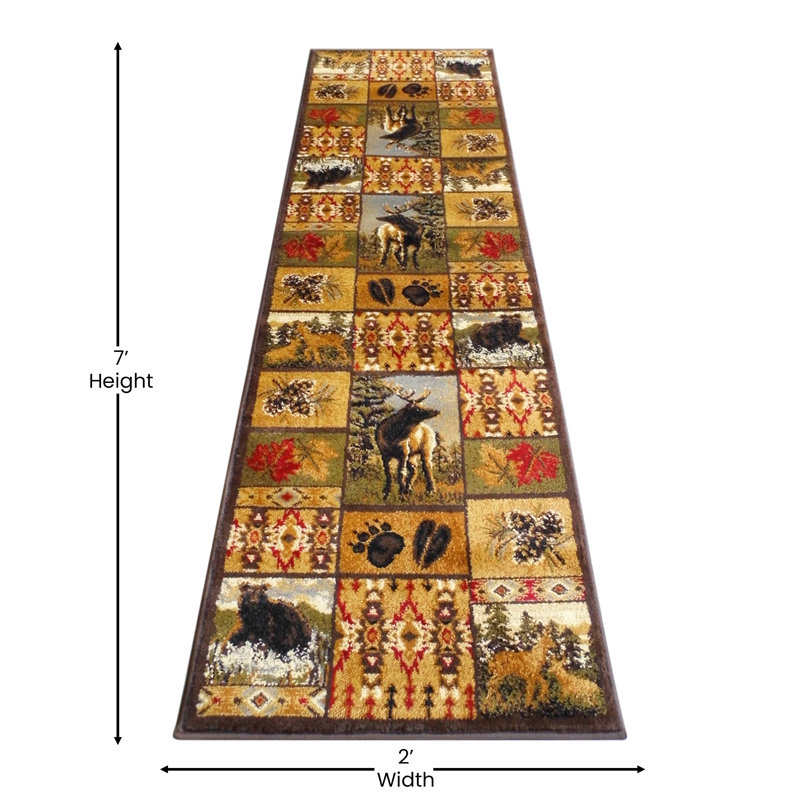 Tapis d'intérieur en oléfine Hahira