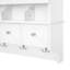 Armoire à pharmacie murale avec 3 tiroirs, crochets et miroirs pour le rangement de la salle de bain, 24 po, style moderne, meuble-lavabo en bois massif peint avec 41 rangements, finition noire-856619875