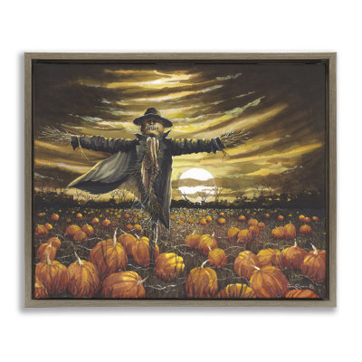 "Scarecrow in Pumpkin Field" par John Rossini