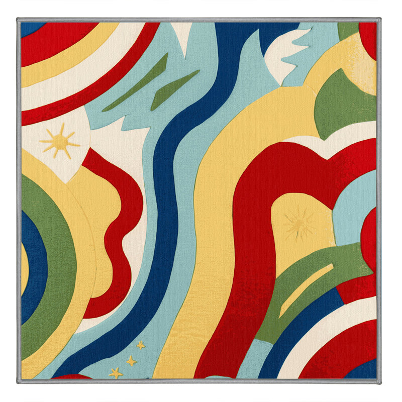 Perky Dash Rug, Square 6'