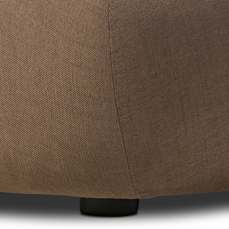 Chaise longue rembourrée Isabela Galilee, Champignon Crypton Nomad 92% polyester / 8% lin