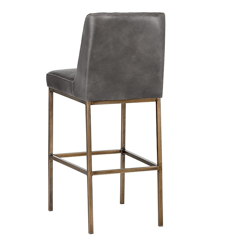 5West Bar & Counter Stool, Gray, Bar Stool (30" Seat Height)