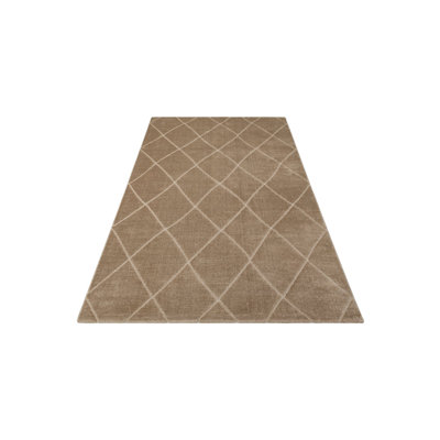 Beige Hall Carpet, 2.6 x 9.8 Feet, 100% Micropolyester | 2300 g/m², Machine Woven, 192,000 Thread Points | Easy to Clean, Vacuum Friendly, Spot Remover Safe | Perfect for Entryways & Living Rooms