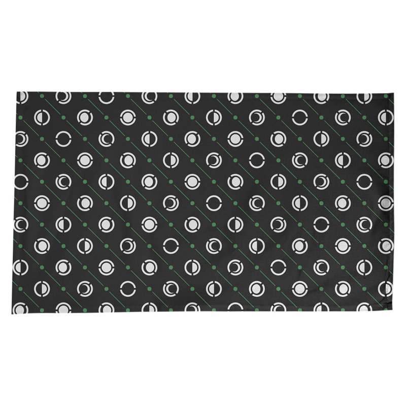 Nappe des phases de lune classiques, Noir / Vert / Blanc