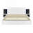 Wooden Floating Platform Bed, With LED Lights, Bedside Nightstand-701195914-701195915