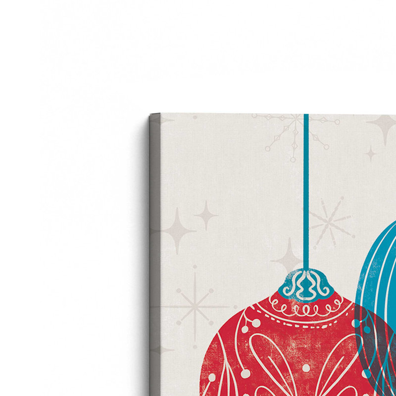 Impression sur toile roulée Elegant Holiday Ornaments V, H 18 po x l 12 po x P 1,25 po, Toile tendue
