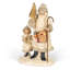Paper Mache Santa with Tree and Child, 11"H