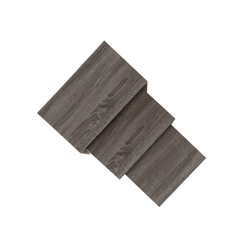 Wilma Solid Wood Sled Nesting Tables, Walnut