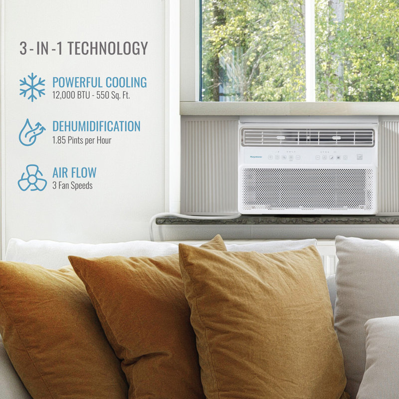Keystone 12,000 BTU White Window Air Conditioner with Remote