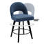 Tabouret de bar et de comptoir pivotant 26 po avec structure en bois massif-2047252185