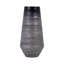 Vase en verre émaillé moderne 15 "gris neutre et noir-1998249053