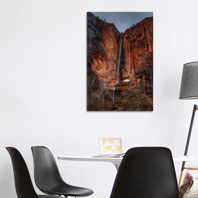 Waterfall Beauty at Zion 1 Piece Wrapped Canvas Wall Art