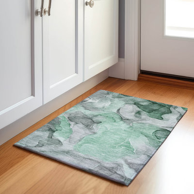 Tapis vert lavable à la machine de qualité supérieure 5 pi x 7 pi 6 po Cerrito AMF504