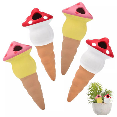 Terracotta Self Watering Spike,Indoor Plant Watering Stakes,Plant dripper(Set of 4)