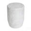 Table d'appoint d'extérieur sculptée Cicci, blanc, table